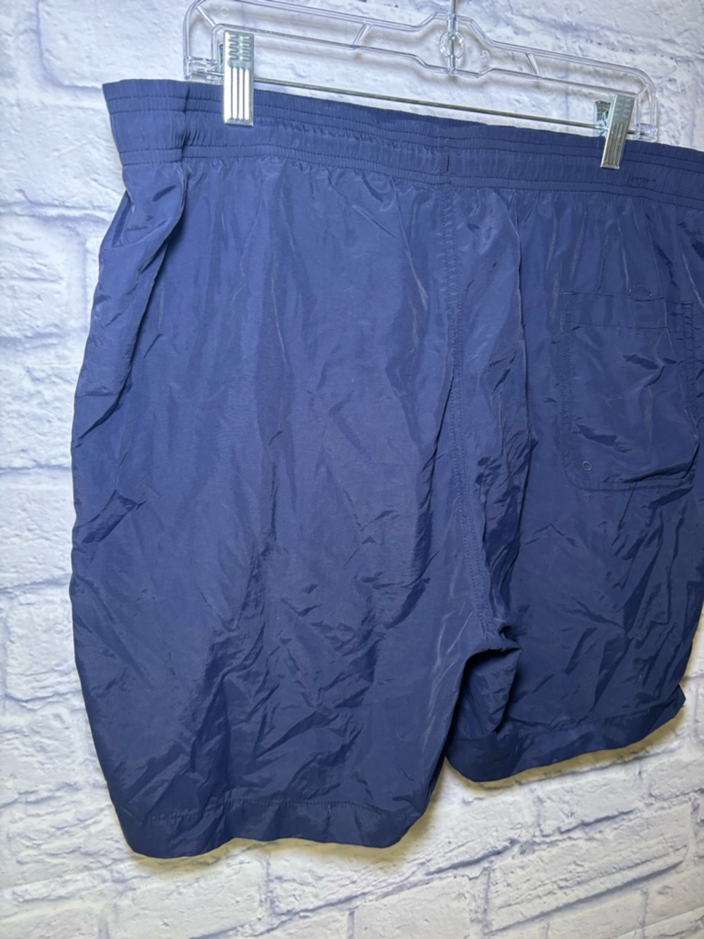 Lacoste Swim Trunks Shorts Mens XL Navy Blue Mesh Lined Drawstring Croc Logo - Picture 8 of 13